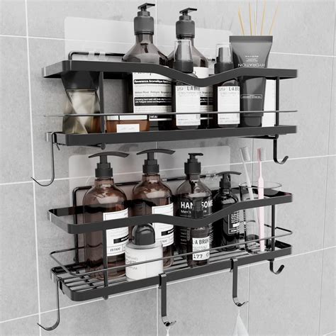 Amazon Mzf Pack Shower Caddy No Drilling Adhesive Shelf