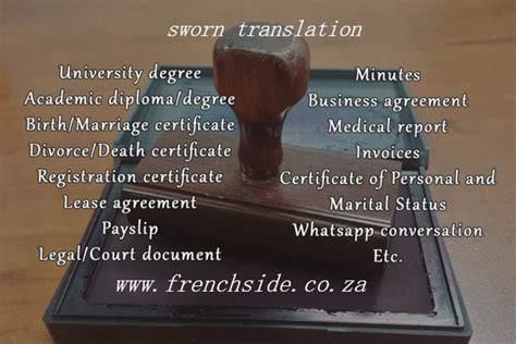 What Is A Sworn Translator Official Translator Johannesburgfrenchside