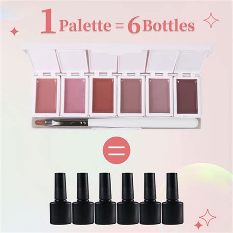 Paleta De Esmalte De Uas De Gel Slido De Color Nude Con Cepi Envío gratis