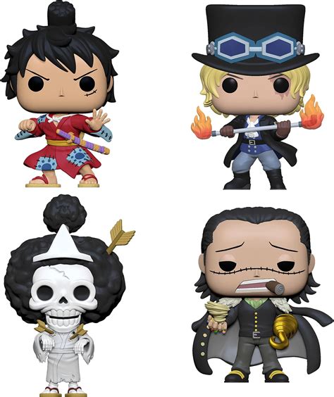 Amazon.com: Funko Pop! Anime One Piece Set of 4: Sabo, Crocodile, Brook