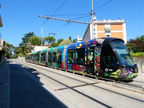 21 août 2023 A Montpellier les livrées artistiques des rames opérant