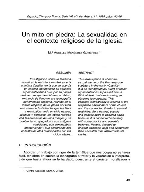 La Sexualidad En El Contexto Religioso De La Iglesia Pdf Mitología