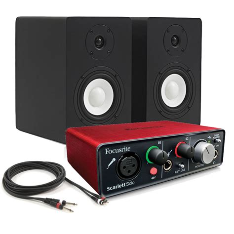 Focusrite Scarlett Solo USB Interface With SubZero SZ 4A Monitors