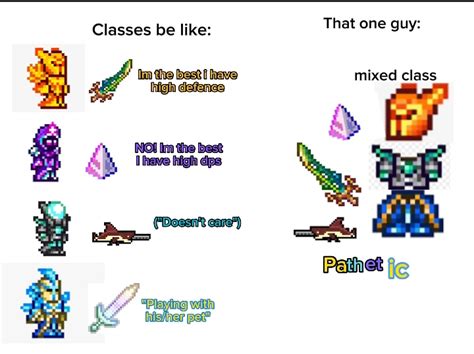 R Terraria On Twitter Classes In A Nutshell Redd It 14zyx8g