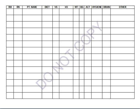 Printable Cna Report Sheets