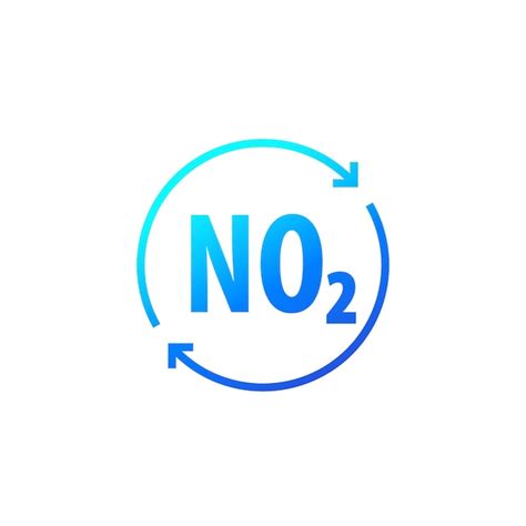 Premium Vector No Nitrogen Dioxide Icon With Arrows