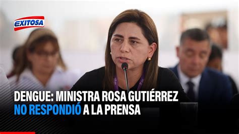 🔴🔵ministra Rosa Gutiérrez No Respondió A La Prensa En Plena Epidemia