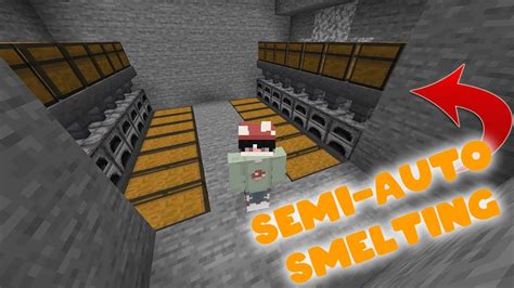 How To Make A Semi Automatic Smelting Station Minecraft 117 Pc