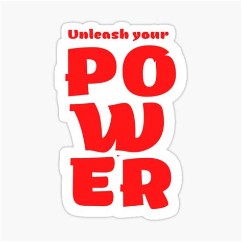 Unleash Your Power Sticker By Fitandstylish Redbubble