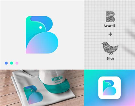 Letter B modern minimalist logo design :: Behance