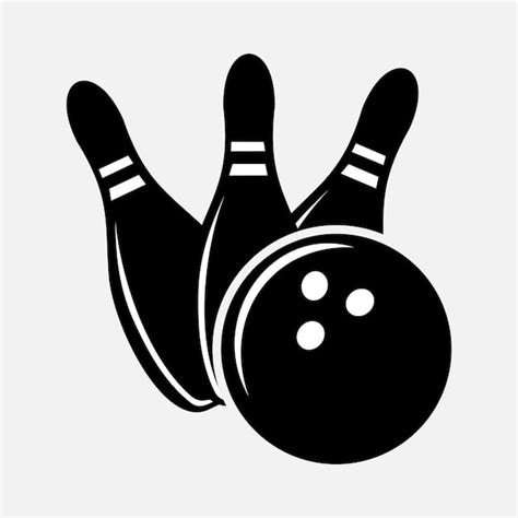 Premium Vector | Bowling ball and pin vector icon