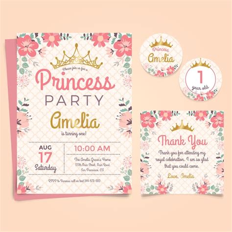 Invitación Cumpleaños De Princesa Vector Gratis