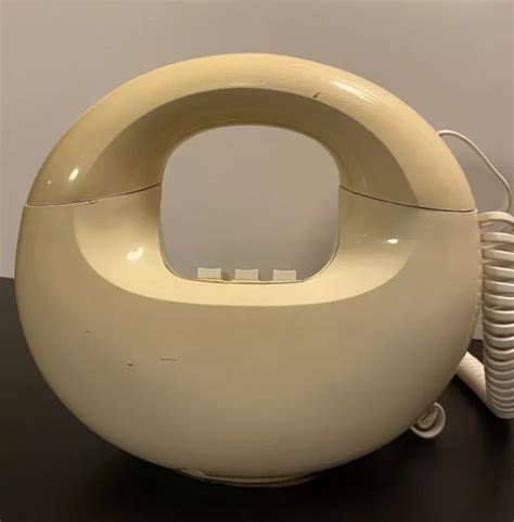 Vintage Cream Western Electric Donut Push Button Sculptura Telephone