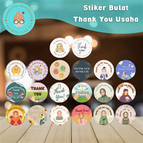 Jual Stiker Bulat Thank You A3 Stiker Thank You Stiker Terima Kasih Stiker Toko Stiker