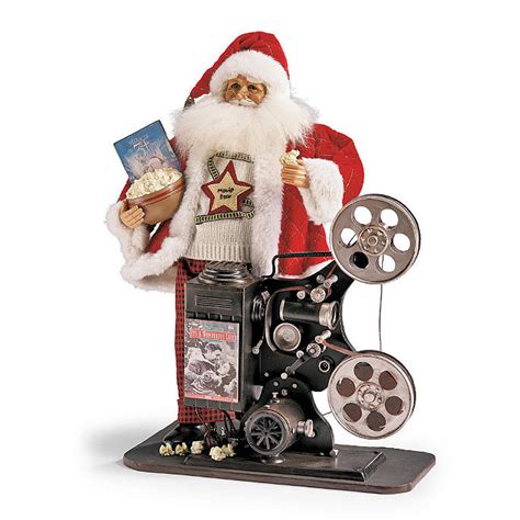 Movie Projector Santa Figure | Frontgate