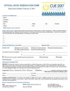 Fillable Online Cue CUE 2017 Housing Form Doc Cue Fax Email Print