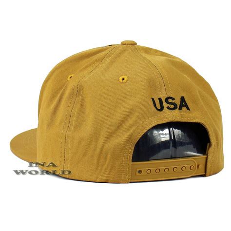 Usa American Flag Hat Stars Stripes Map Snapback Flat Bill Cotton