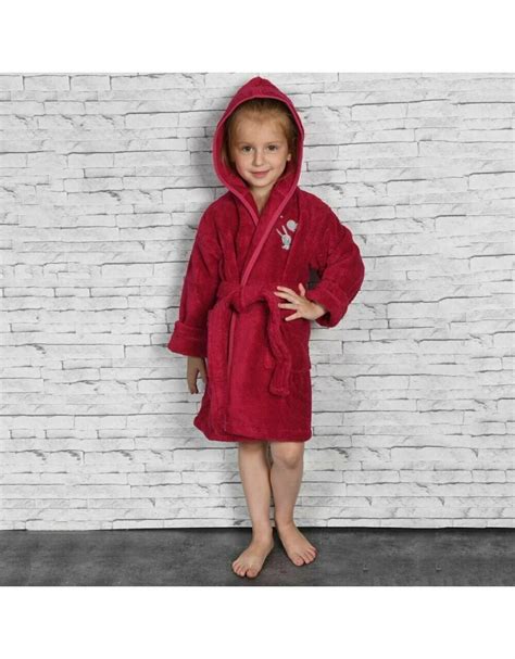 Peignoir Enfant Rouge Ultra Doux 450 G Linge De Bain