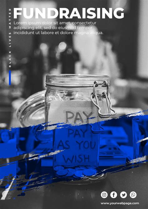 fundraising poster psd template  room surfcom