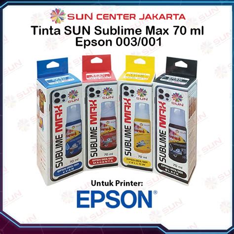 Jual Tinta Epson Sablon 3 1 SUN Sublime Max 7 Ml Transfer Ke Mesin