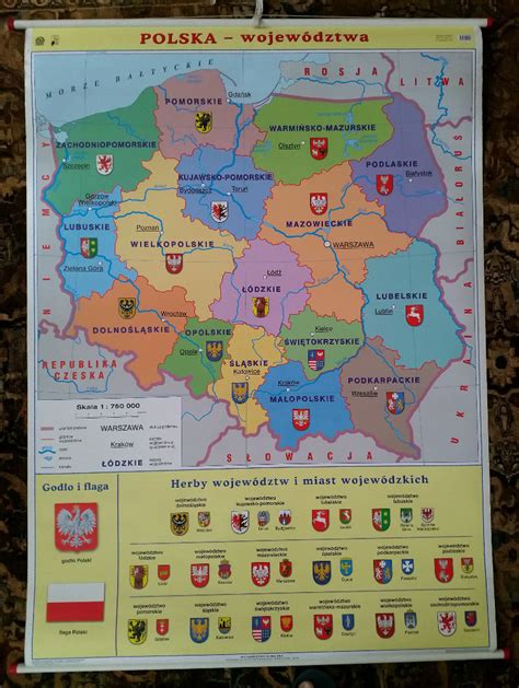 Mapa Polska Województwa Nasza ojczyzna Wrocław Ogłoszenie na