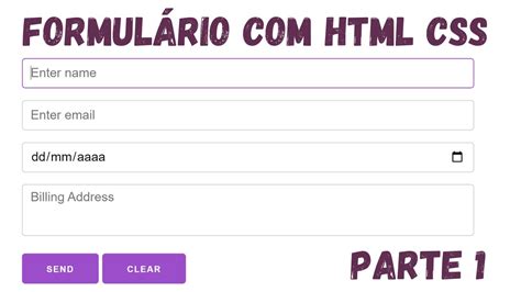 Html E Css Avan Ado Formul Rio Como Criar Um Formul Rio B Sico