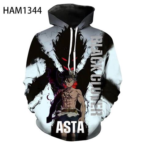 Anime Black Clover 3d Printing Hoodie Fashion Pullover Anime Hoodie