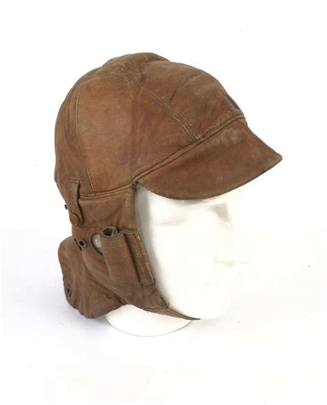 Ww1 Period Leather Flying Helmet Rfc Rnas Raf