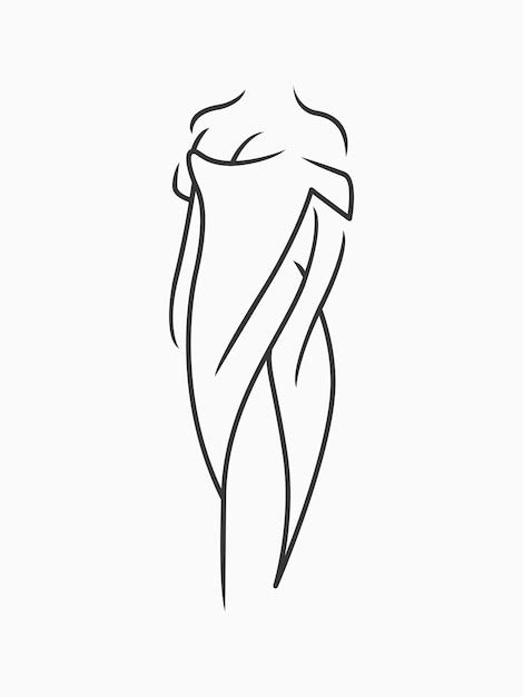 Premium Vector Minimal Feminine Female Body Line Art