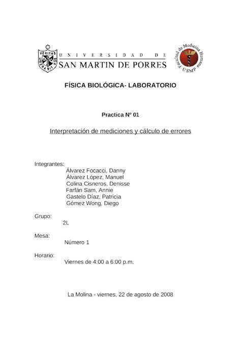 DOC Interpretación de Mediciones y Calculo de Errores PDFSLIDE NET