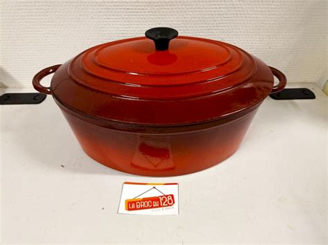 Cocotte Marmite Ovale Orange En Fonte Maill E Cm Le Creuset Fer