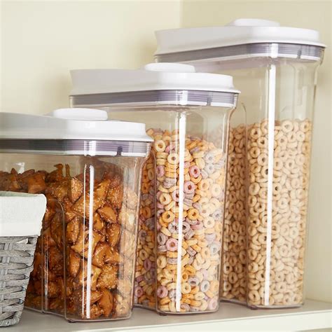 Keep your cereal fresher longer! Our BPA Free Good Grips POP Cereal Dispensers by OXO offer two ...