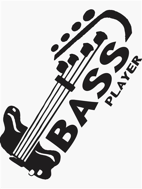 Bass Player Art Sticker Sticker For Sale By Validalsae Redbubble