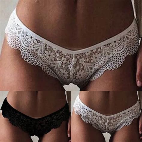 SLIPS TAILLE HAUTE En Dentelle Blanche Culotte Sexy Pour Femmes