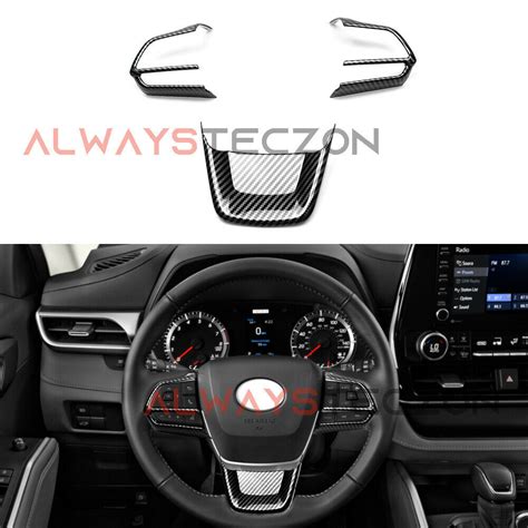 Carbon Fiber Style Steering Wheel Cover Trim Accessories For Toyota