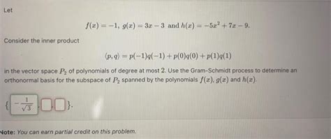 Solved Let F X −1 G X 3x−3 And H X −5x2 7x−9 Consider