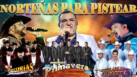 Conjunto Primavera Y Los Rieleros Del Norte Y Polo Urias Puras