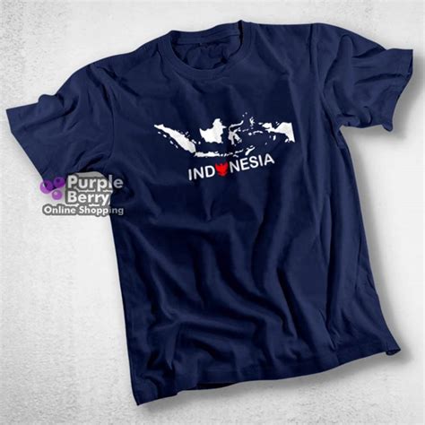 Kaos Baju Indonesia Peta Nasionalisme Tshirt Garuda Kualitas Distro