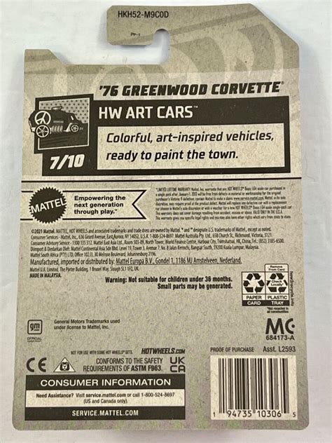 Hot Wheels Greenwood Corvette Hw Art Cars Chevrolet Free