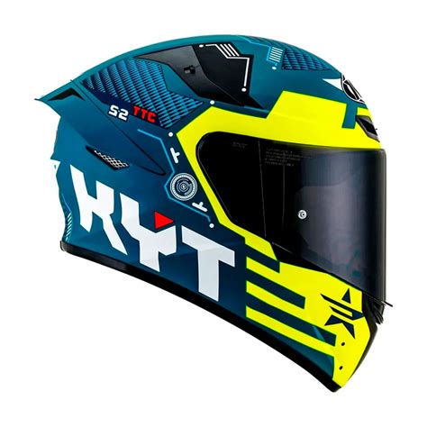 Capacete Fechado Viseira Azul Tt Course Fuselage Kyt