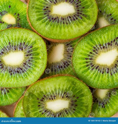 Fondo De Kiwis Verde Fresco Concepto De Comida De Vista De Tumbo