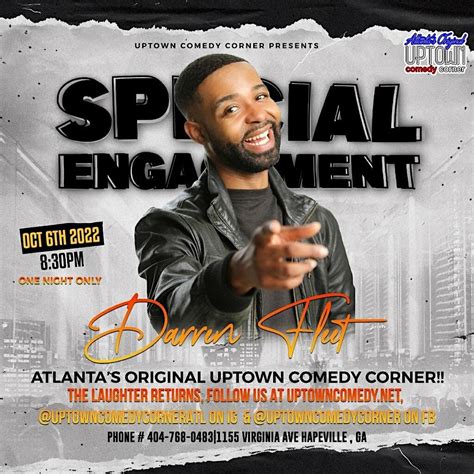 Comedian Darren Fleet 1 Night Only Special Engagement Atlantas