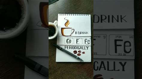 Brush Pen Calligraphy In Periodic Table Style Brush Pen Writing Design