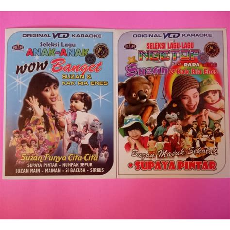 Jual Kaset Vcd Seleksi Lagu Anak Anak Suzan Kak Ria Enes Shopee