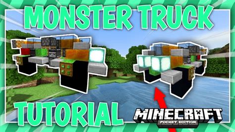 COMO HACER UNA MONSTER TRUCK EN MINECRAFT PE Mecanismos Minecraft