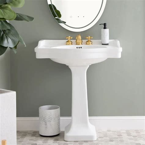 White 30 Inch Victorian Pedestal Sink In 2023 Sink Pedestal Sink