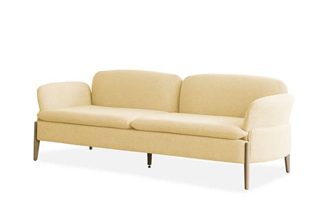 Coastal 2-seater sofa yellow fabric - Nội thất Nhà Xinh