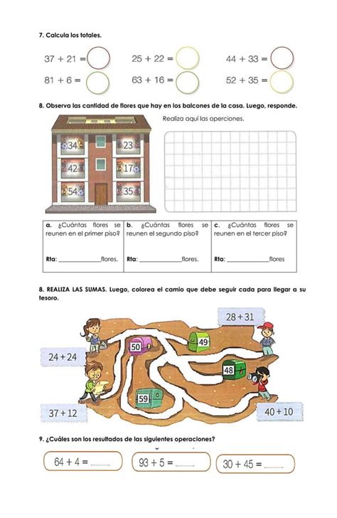 1° Matemáticas Guia 1 Adición Y Sustraccion Pdf