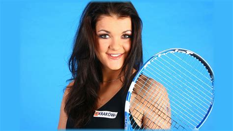 Wta Tennis Agnieszka Radwa Ska Women Brunette Smiling Long Hair