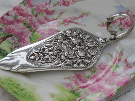 antique silver cake server 7